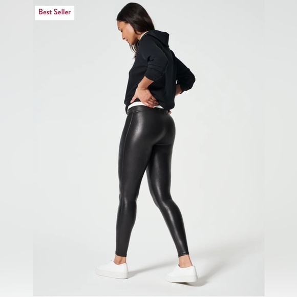 SPANX Faux Leather‎ Leggings - Picture 2 of 11